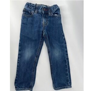 Baby Gap Blue Denim Jeans Adjustable Waist Straight Leg Kids‎ Size 3 Years